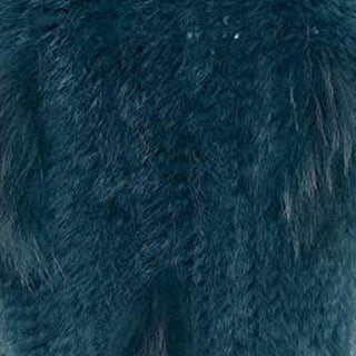 Rabbit Fur Woven Fur Triangle Shawl