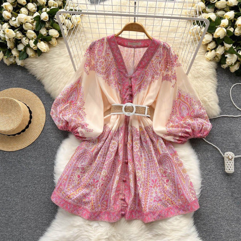 Dress Socialite Temperament V-Neck Women