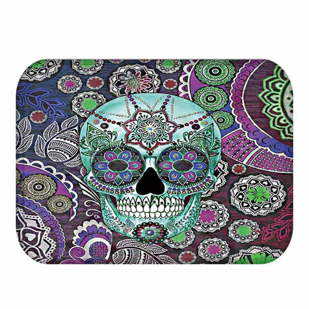 Skull Coral Velvet Doormat