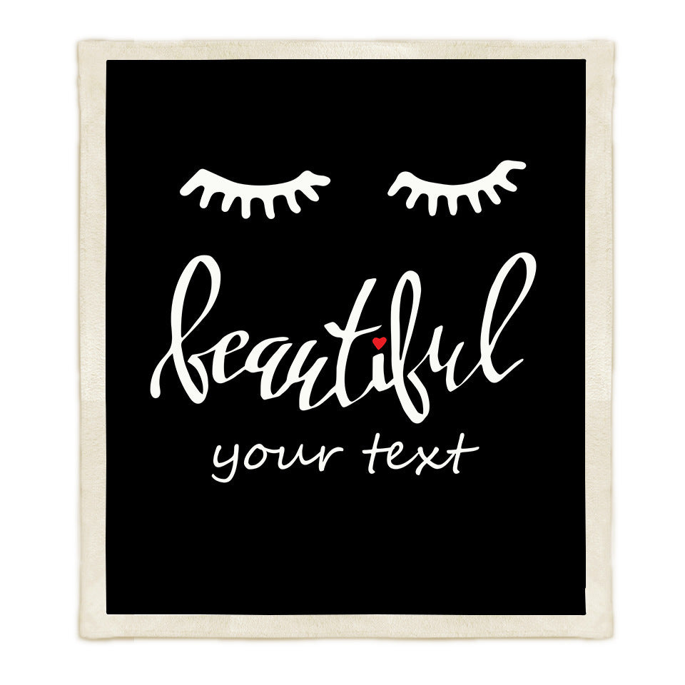 Thickened Double-Layer Eye Digital Printed Airable Cover Square Blanket