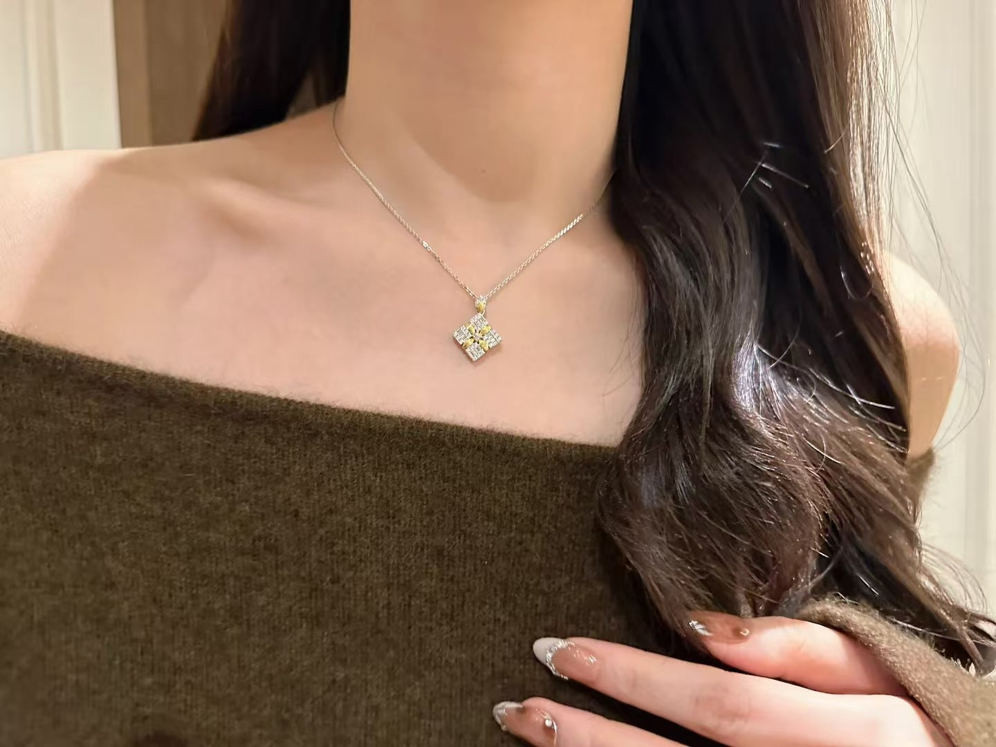 Light-luxury Vintage Moissanite Necklace For Women