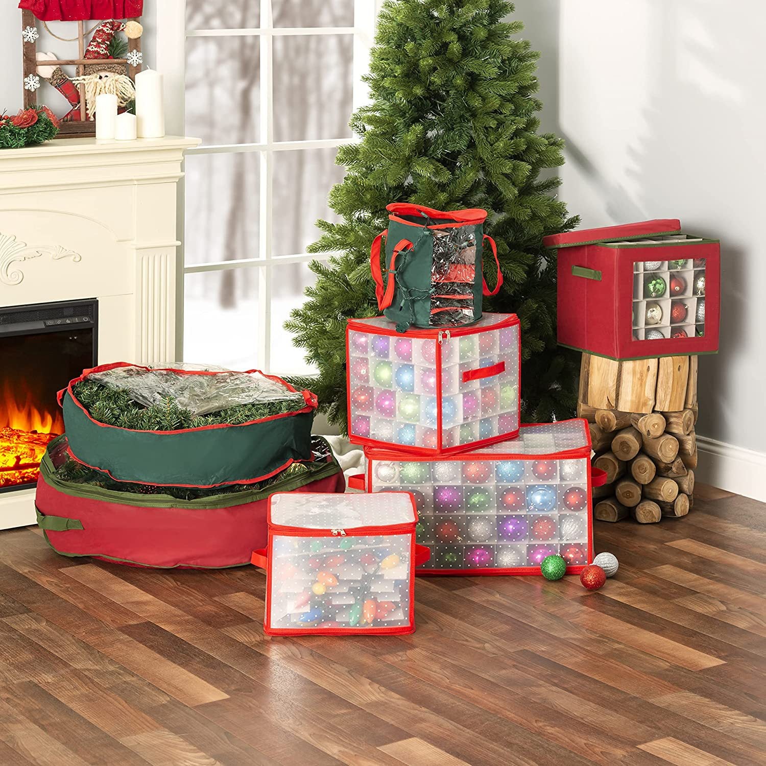 Large Capacity Portable Oxford Cloth Christmas Light Storage Bag