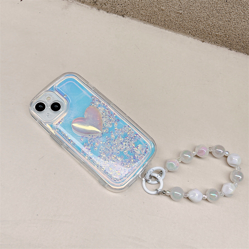Quicksand Laser Love Creative Phone Case
