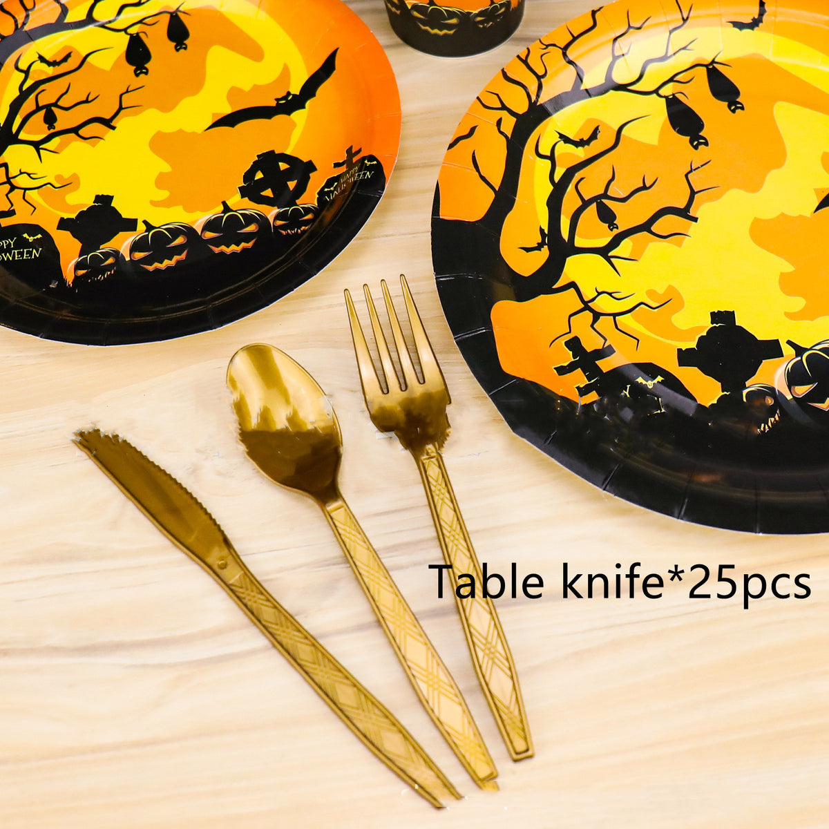 Halloween Party Tableware Paper Cups Plates Paper Towels