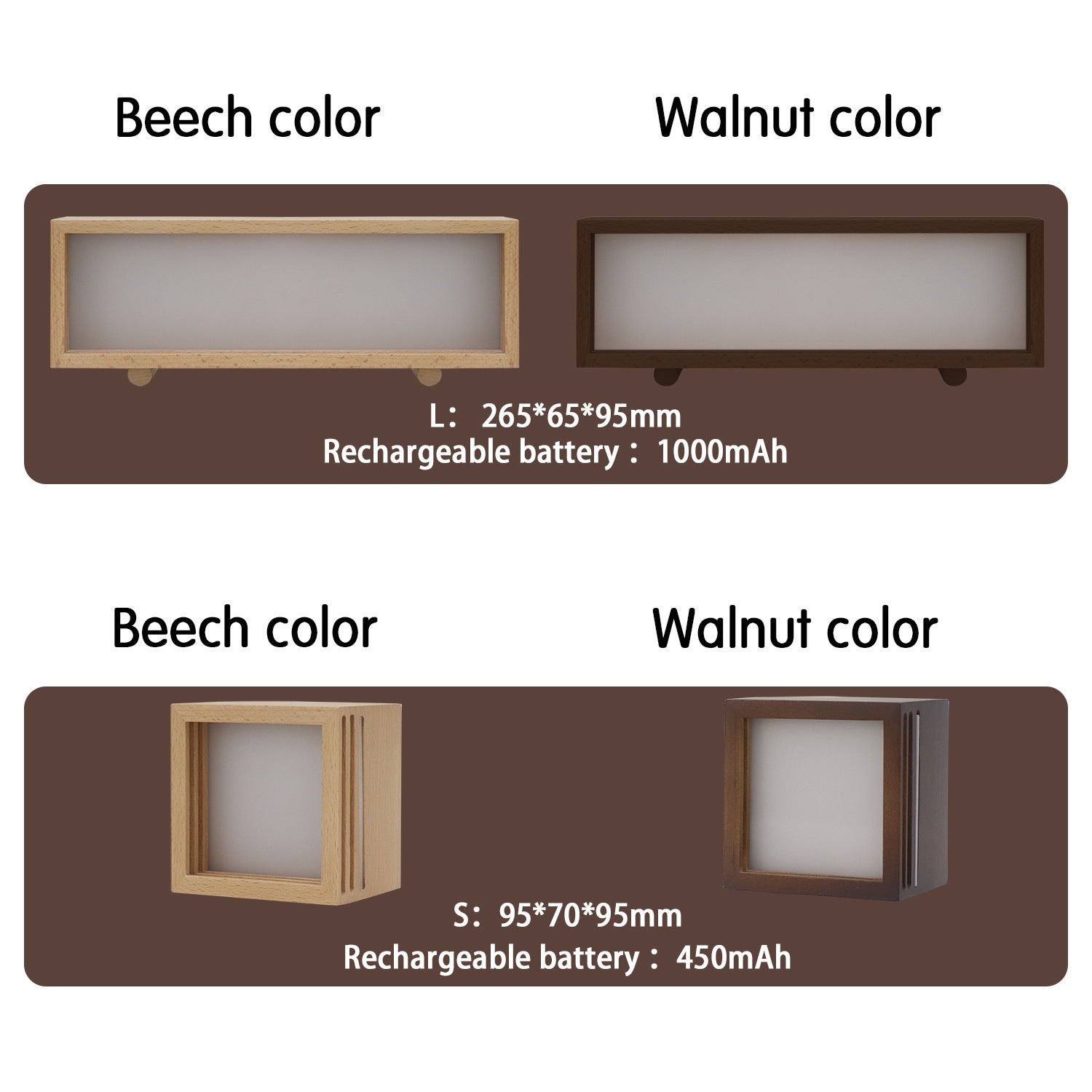 LED Light Box Touch Dimming Ambience Light Charging Small Night Lamp