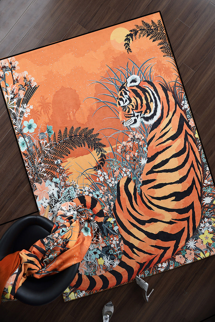 Door Carpet Non-Slip Mat Home Living Room Bedroom Bedside Round