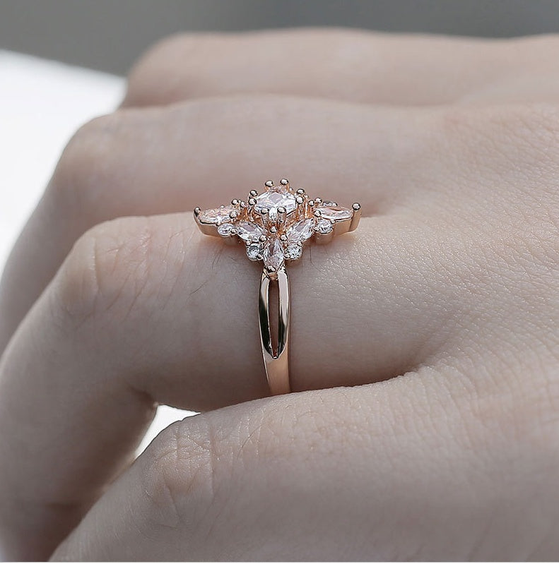 Rose Gold Zircon Ring