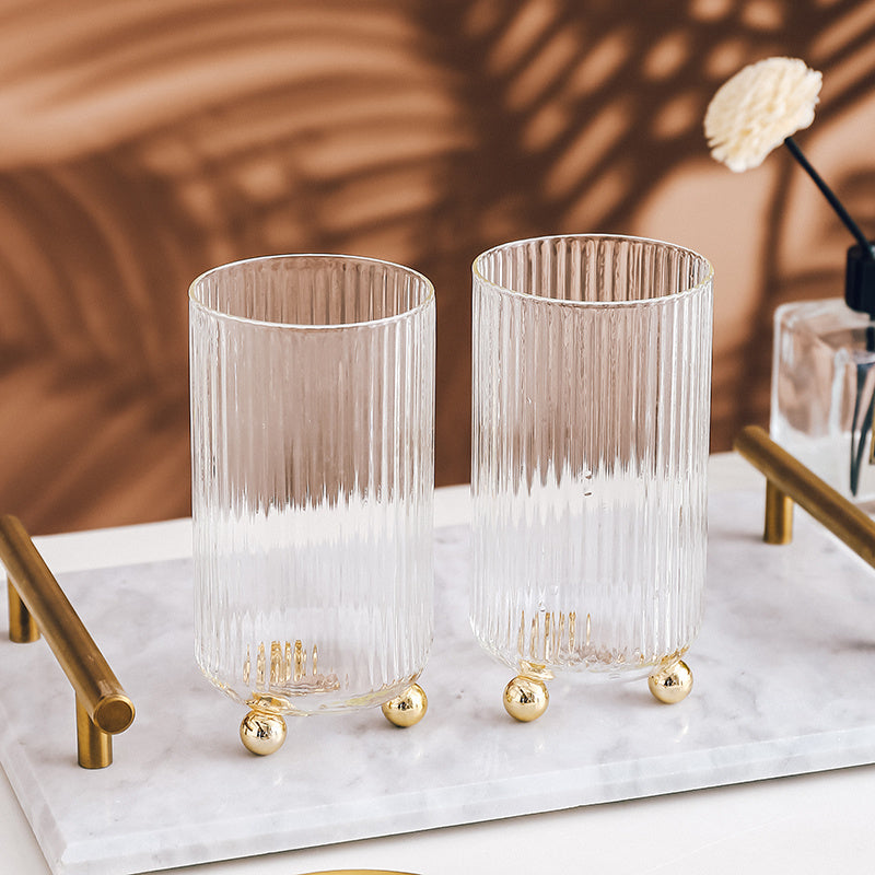 Light Luxury Glass Mouthwash Cup Simple High End Toothbrush
