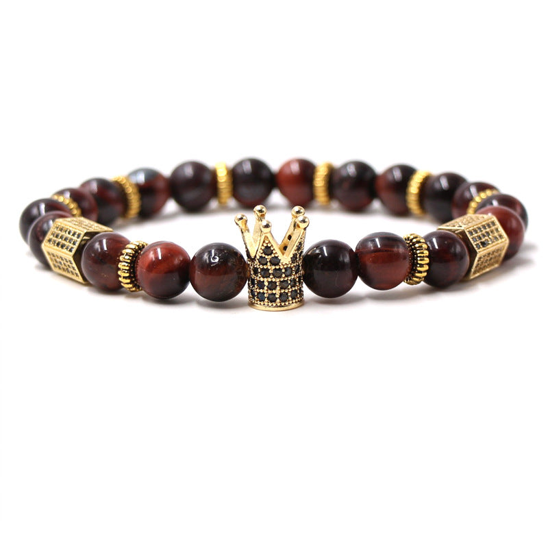Micro-Set Zircon Crown Bracelet