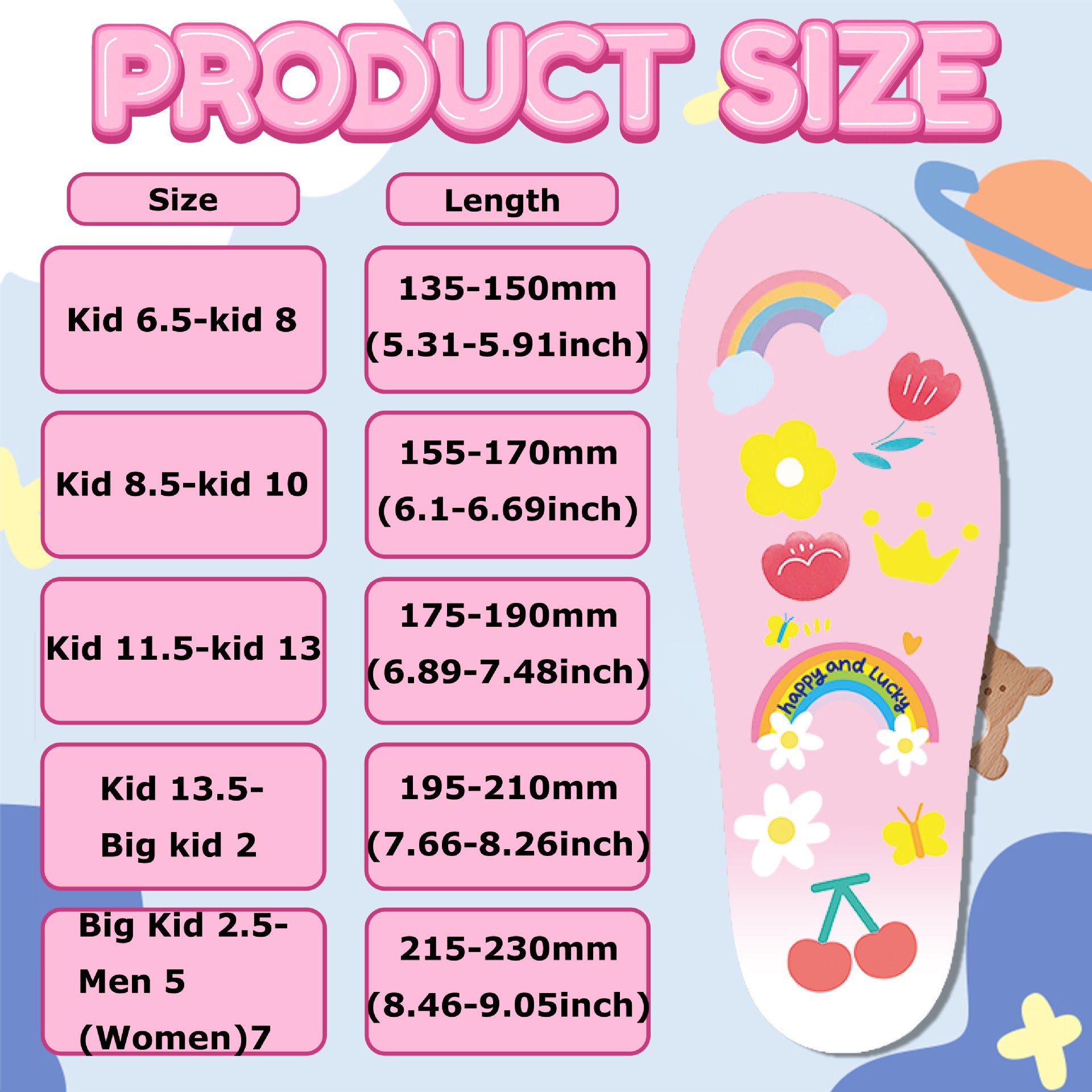 Protective Cover Locator Cartoon Insole Children Elderly