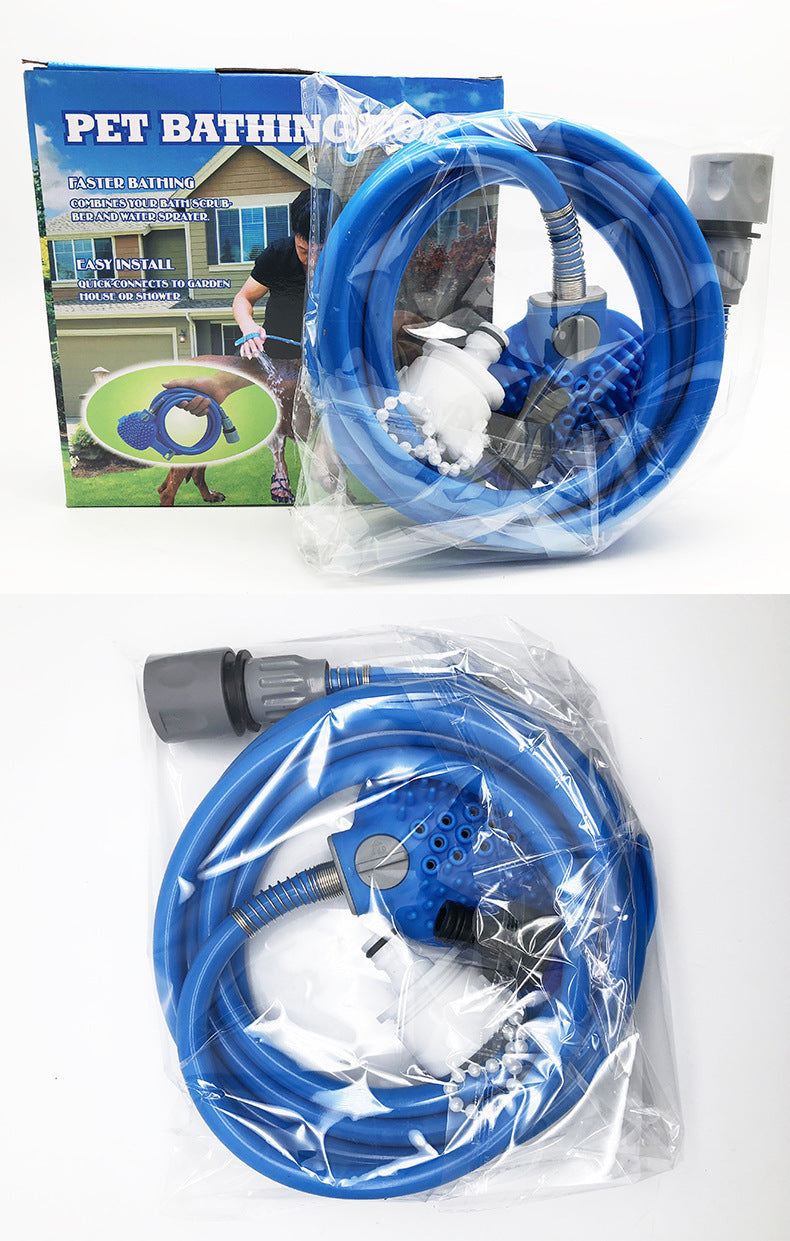 Pet Bathing Gloves Outdoor Shower Dog Bath Silicone Nozzle Hand-Held Massage Bath Pet Shower Brush