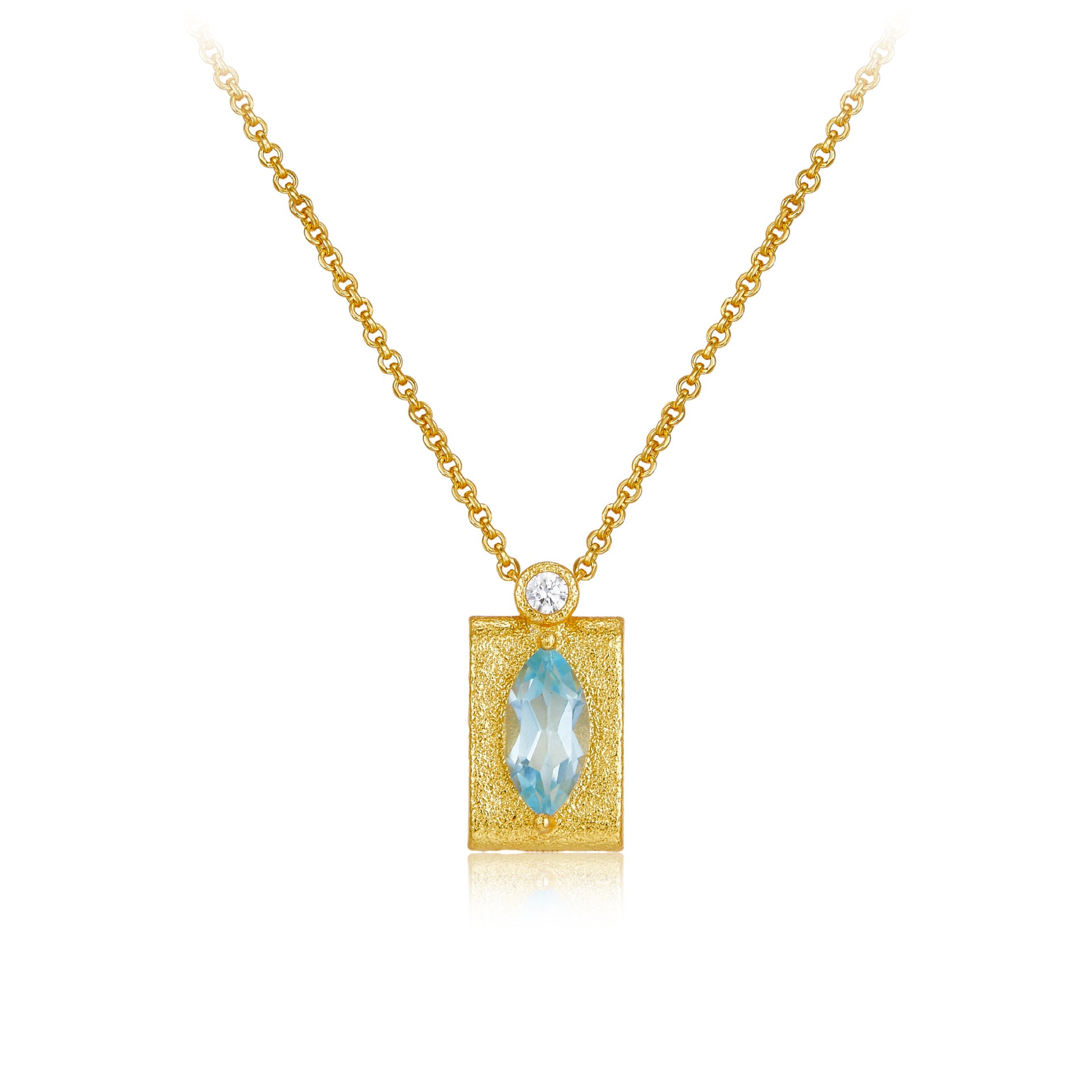 925 Sterling Silver Topaz Necklace