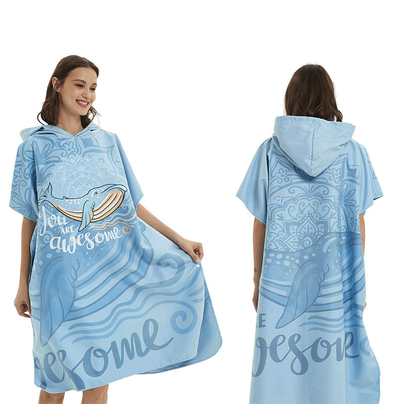 Quick-Drying Bathrobe Bath Towel Quick-Drying Towel with Hood