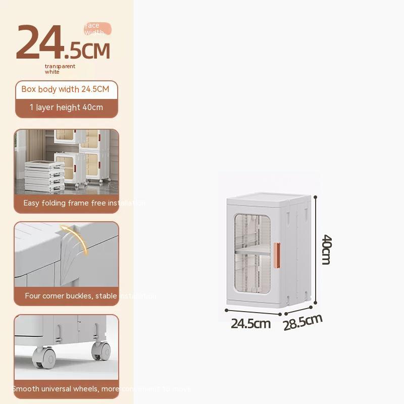 Toilet Floor-to-Ceiling Folding Storage Cabinet Bathroom Waterproof Locker
