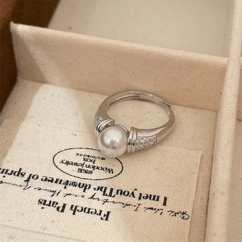 Antique Zircon Brushed Ring Female Retro Minority