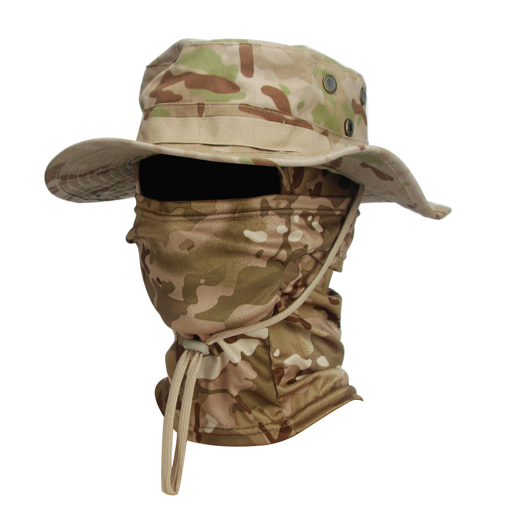 Camouflage Boonie Hat Army Summer Breathable Sun-proof Army Fans Rounded Hat