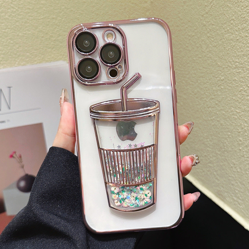 Electroplating Quicksand Cup Phone Case