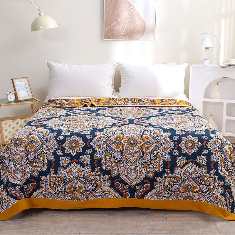 Cotton Multi-Layer Gauze Towel Quilt Three-Piece Set