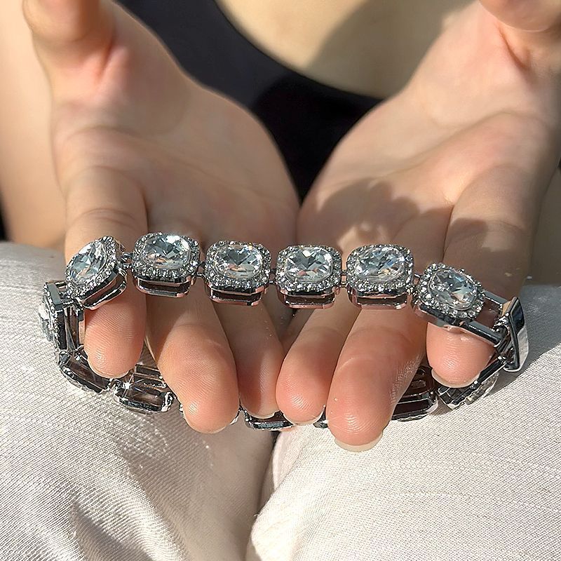 Hip-Hop Unisex Versatile High-End Full Diamond Bracelet