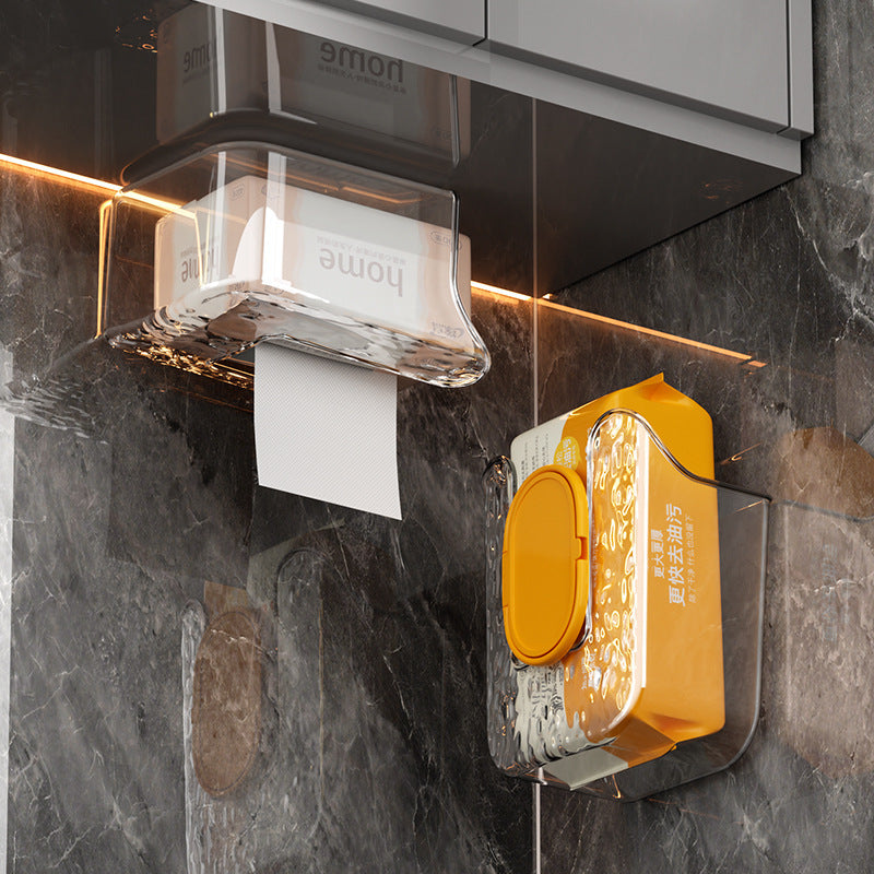 Punch-Free Light Luxury Wall-Mounted Wipes Storage Box