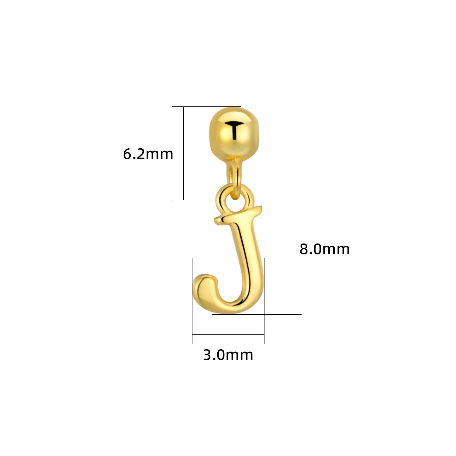 Smooth-Surface Jewelry Minimalist 26-Letter Alphabet Pendant
