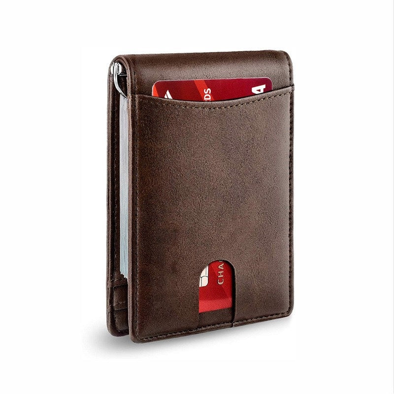 Leather Multifunctional Card Sleeve Microfiber Wear-resistant Rfid Anti-Theft Swiping