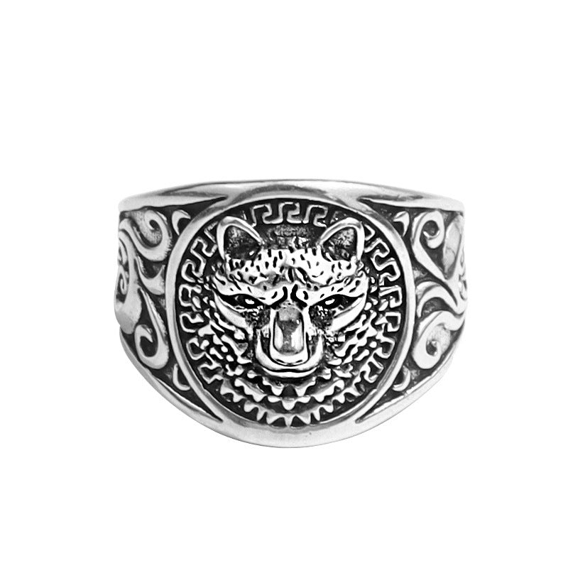 Vintage Cheetah Ring Creative Domineering Advanced Opening Adjustable