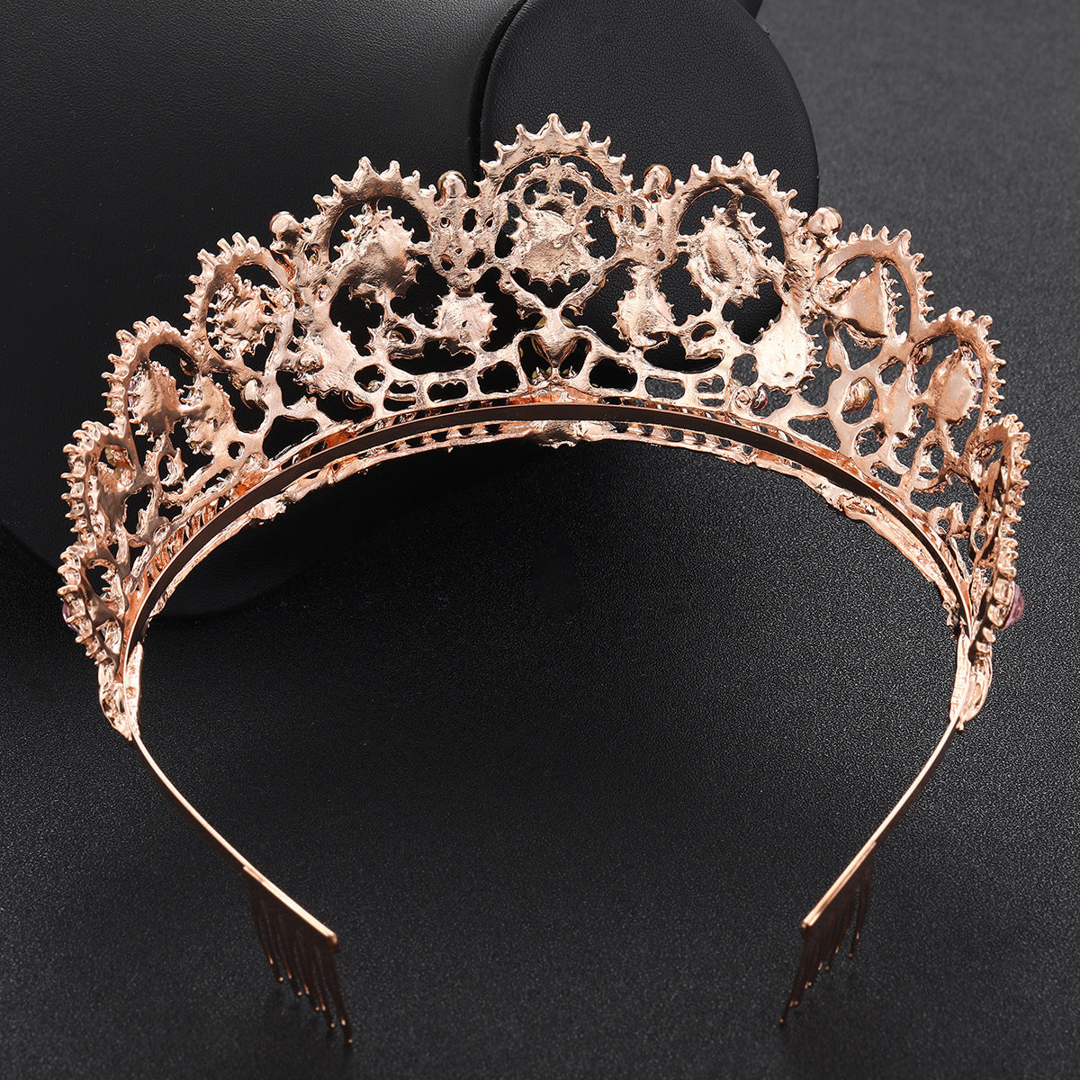 Rose Gold Bridal Crown Wedding Dress Accessories