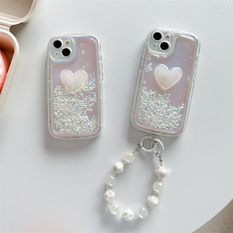 Quicksand Laser Love Creative Phone Case