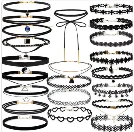 Simple Lolita Fake Collar Collar Necklace Combination Set