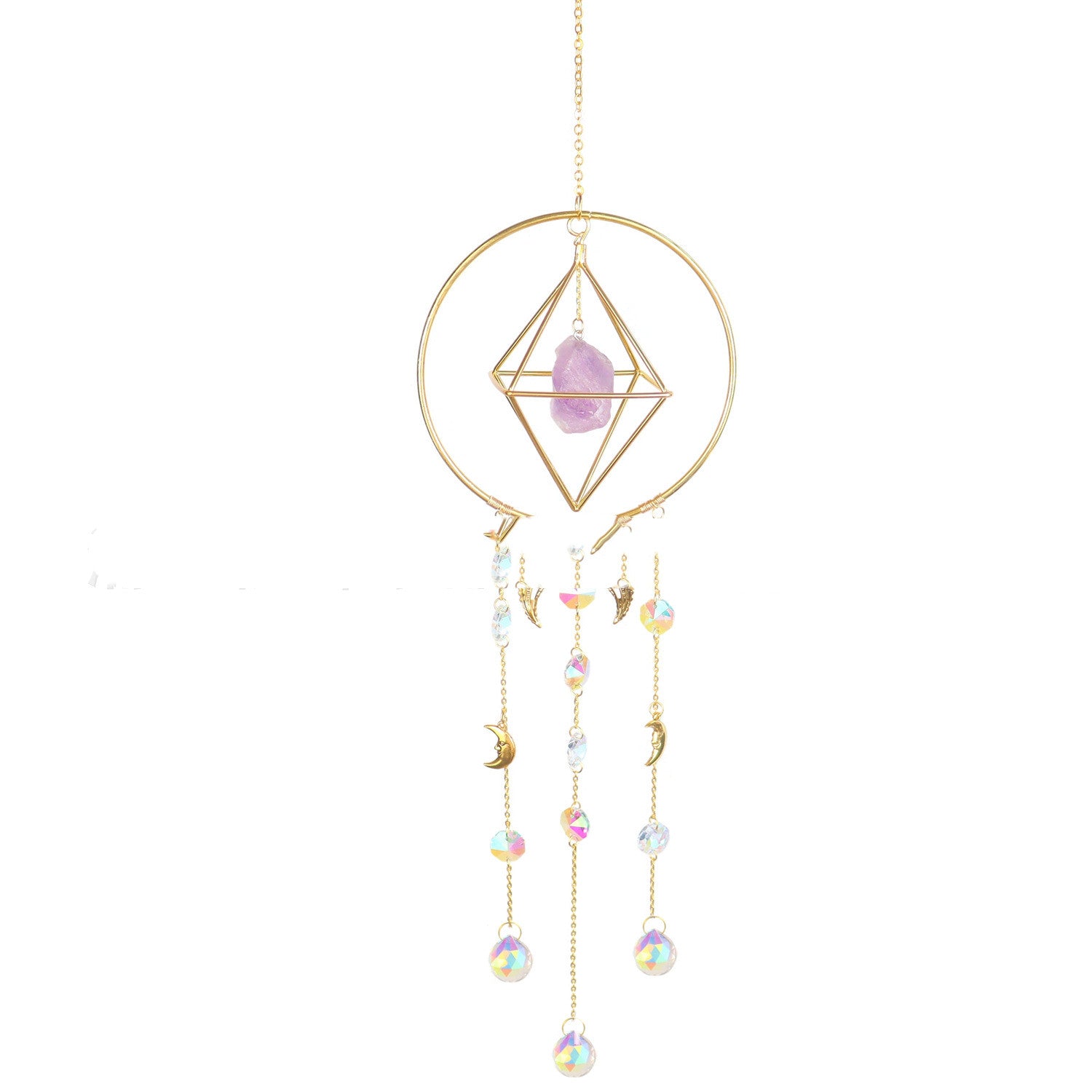 Original Design Gravel Creative Large Circle Crystal Pendant