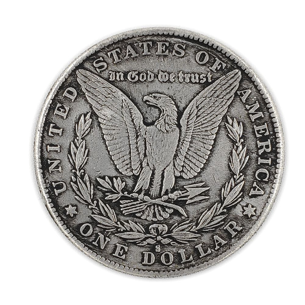 Embossed American Bull Head Skull Silver Dollar