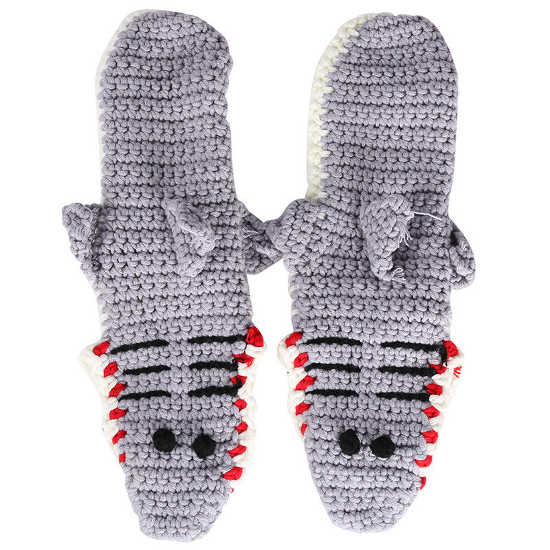Crochet Shark Socks Crocheted