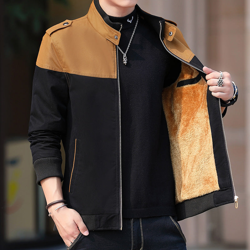 Men's Casual Jacket With Velvet