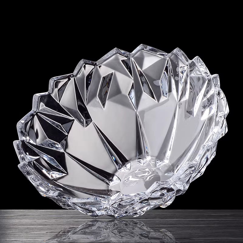 Luxury Crystal Glass Fruit Bowl For Home Living Room