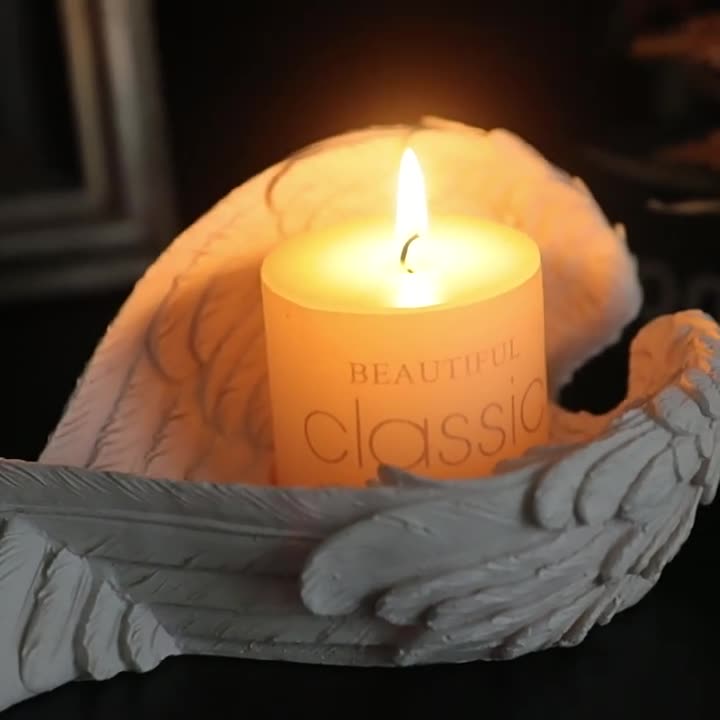 Feather Angel Candle Holder Ornament