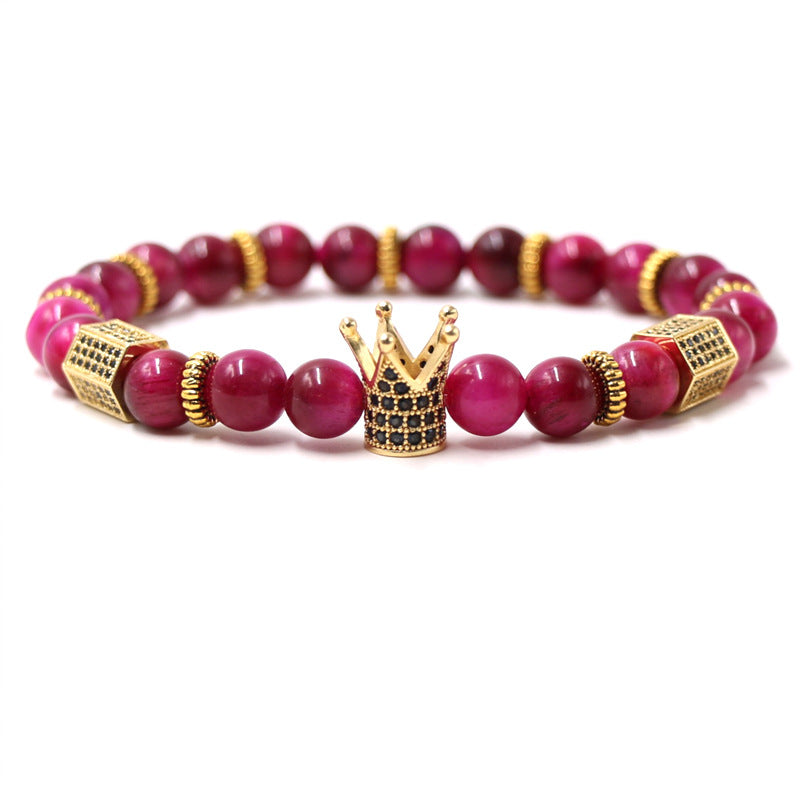 Micro-Set Zircon Crown Bracelet