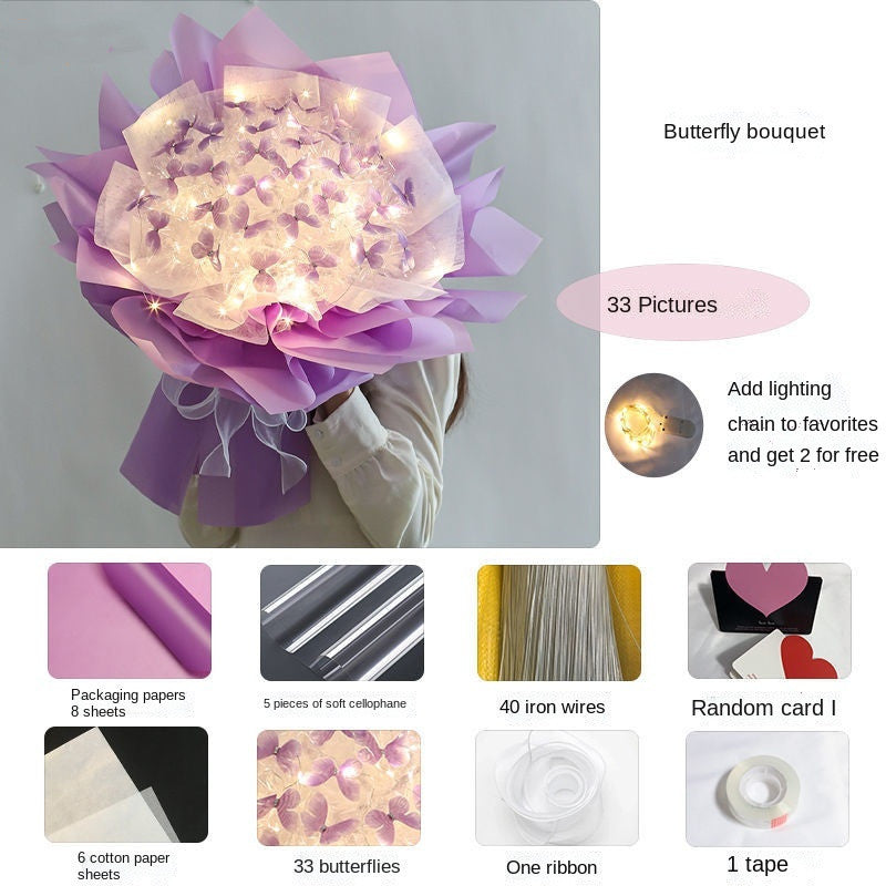 Creative Butterfly Bouquet Material Bag
