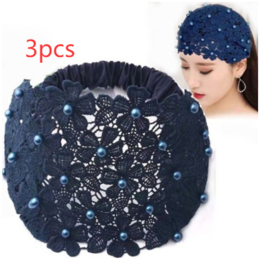 Hollow Hair Band Beaded Douyin Online Influencer Wide Edge