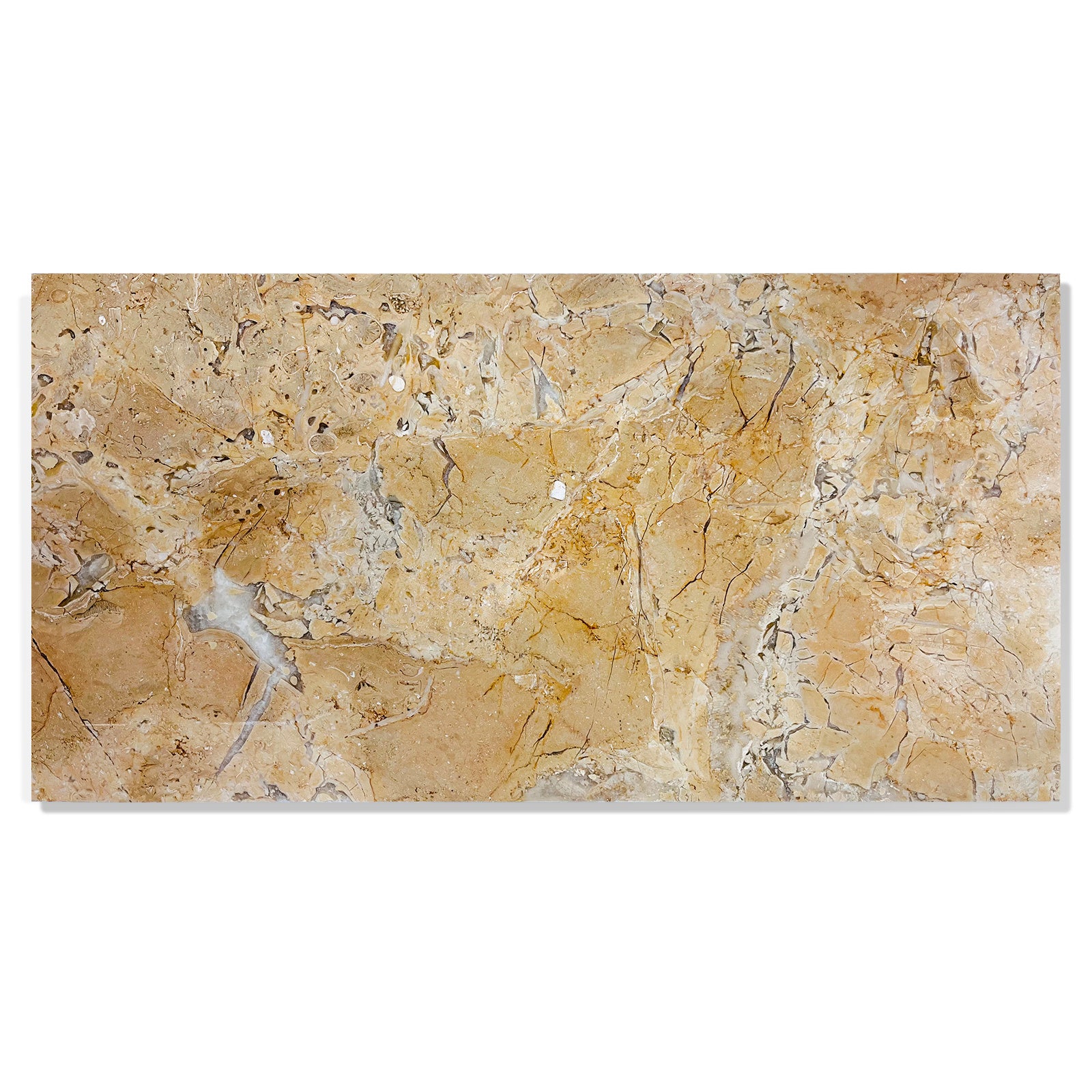 12X24 Inch Gold Yellow Beige Natural Marble, For Floor And Wall, Polished Marble Tile, Natural Stone
