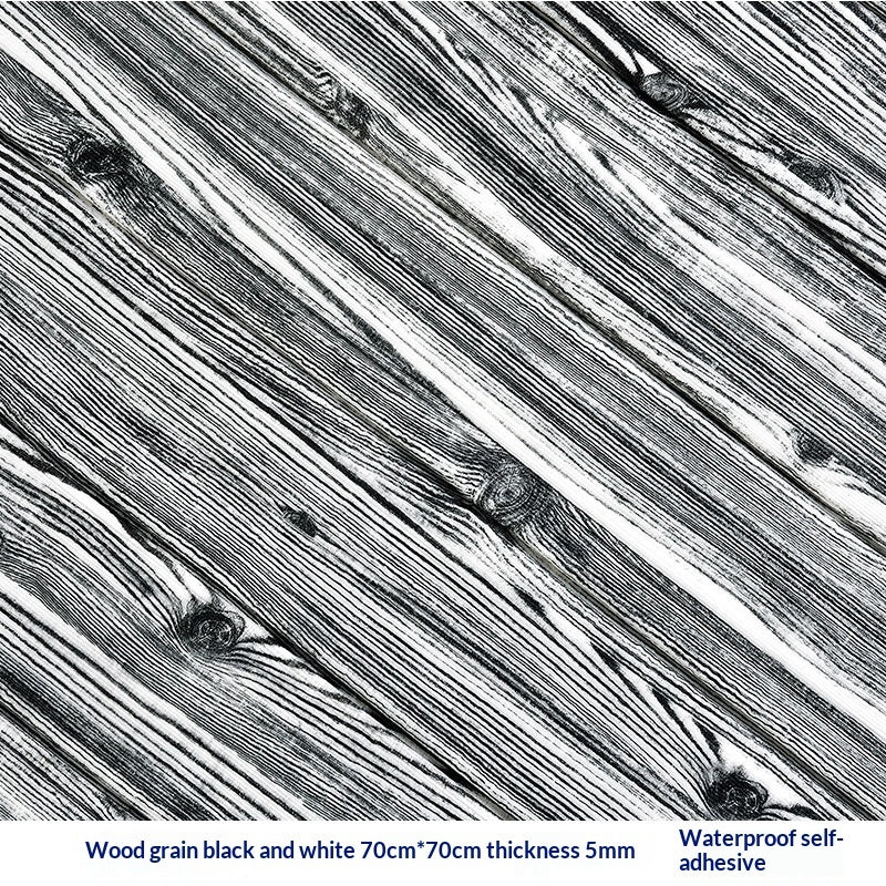 3D Wood-Grain Self-adhesive Wall Stickers