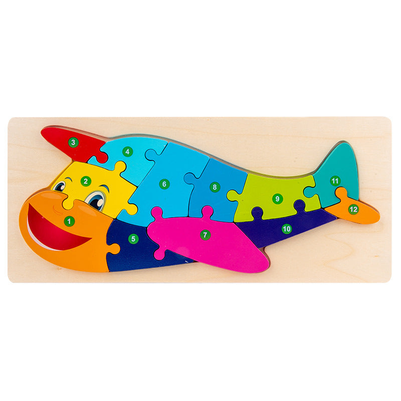 3-Year-Old Children's Three-dimensional Puzzle Cartoon 3D Buckle