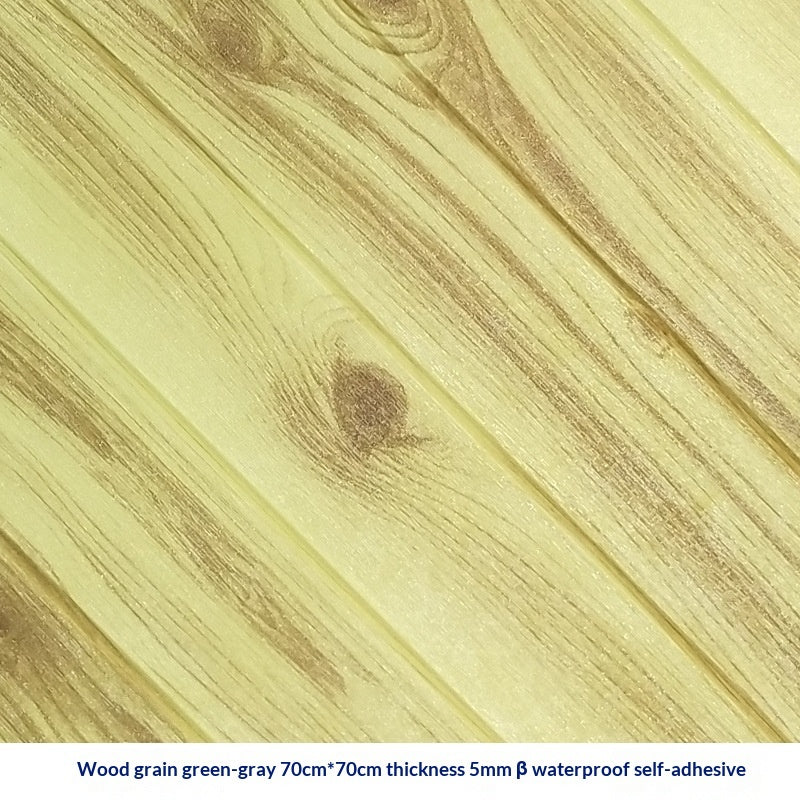 3D Wood-Grain Self-adhesive Wall Stickers