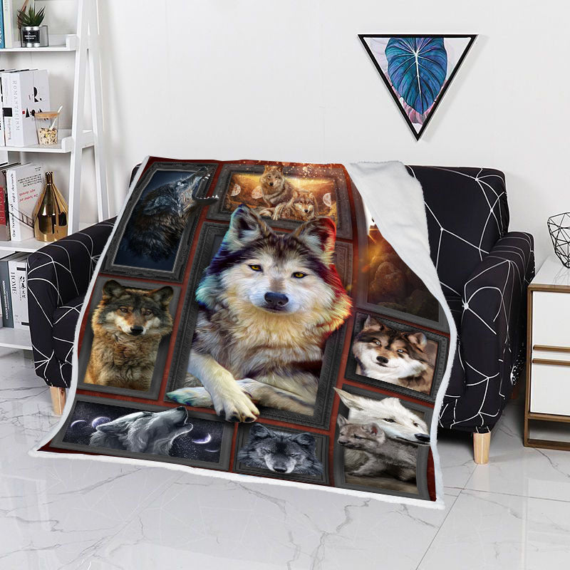 Double Layer Thickened Cashmere Blanket Cartoon Cartoon Cat Air Conditioner Quilt
