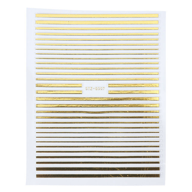 Evergreen Nail Line Stickers Geometric Pattern Nails