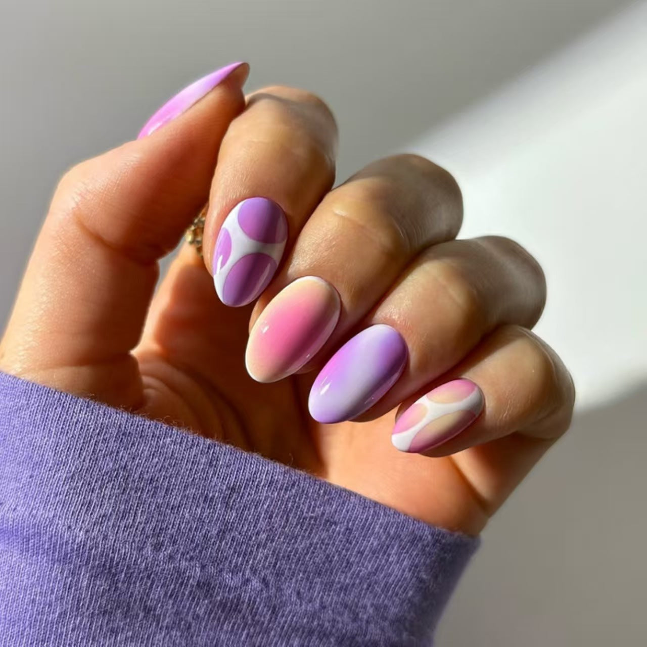 Wear Nail Tip High-Grade Purple French Butterfly Black Edge Nail Sticker Nail Stickers