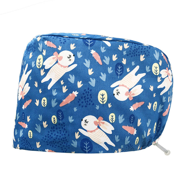 Printed Operating Room Hat Nurse Bead Caps Female Doctor's Cap Stomatology Department Plus Clinch Cap ICU Nurse Hat