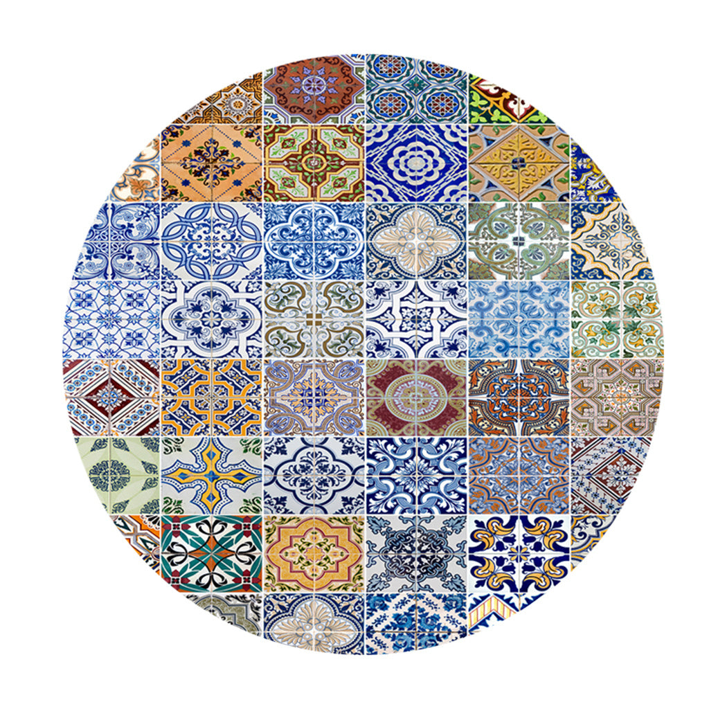 Round Elasticated Side Living Room Coffee Table Waterproof Tablecloth