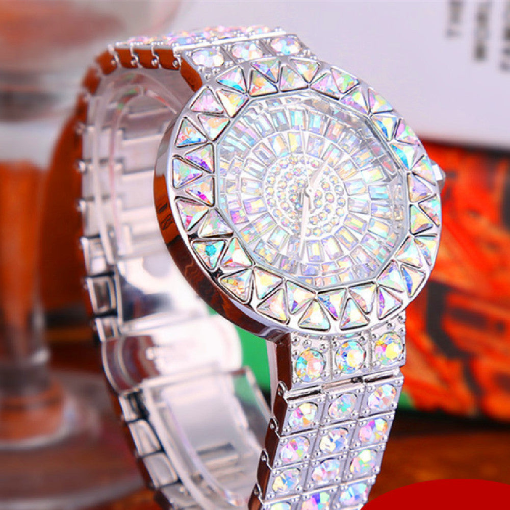 Diamond-Studded Rhinestone Quartz Full Drill Waterproof Fashion Watch