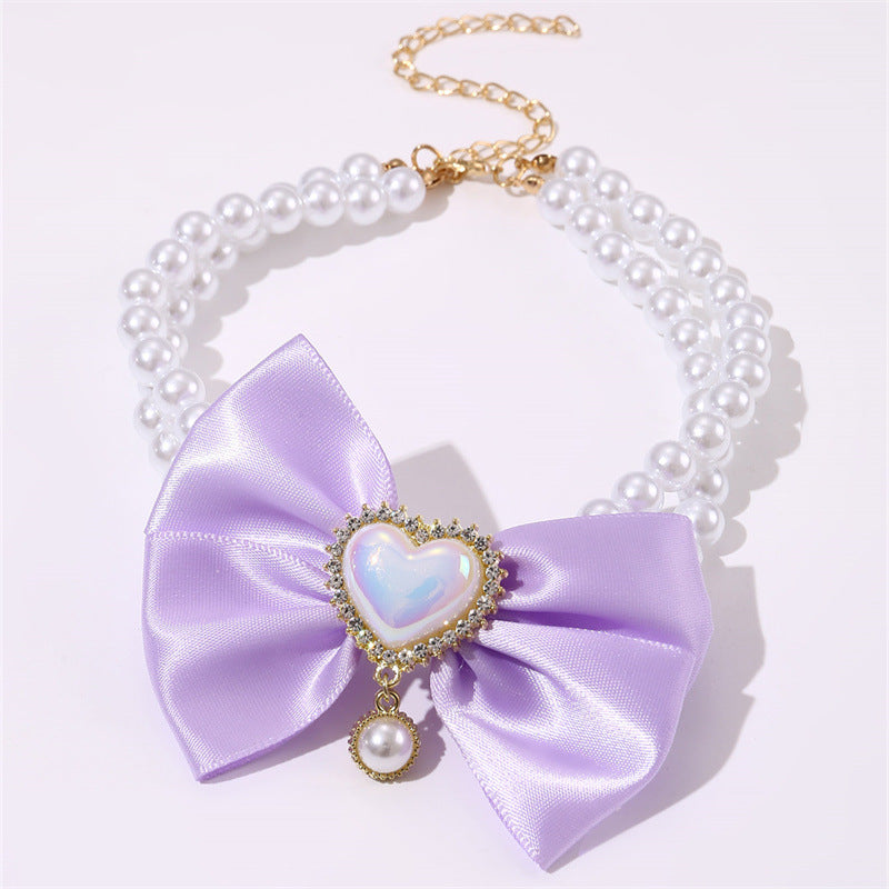 Cute Heart Shape Princess Style Pet Necklace